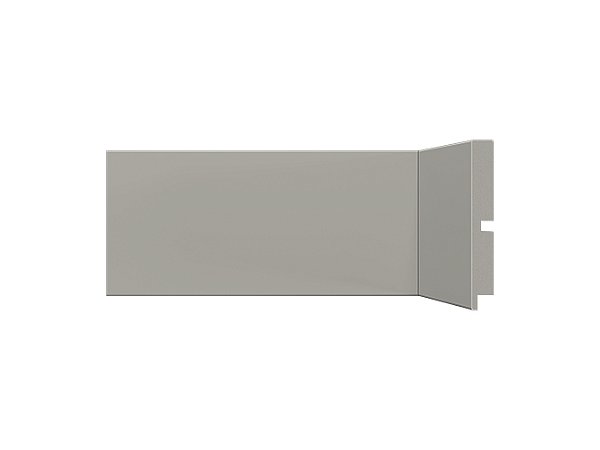 Rodapé 454 cinza glacial de poliestireno com 10 cm de altura Santa Luzia - Preço da barra com 2,40m