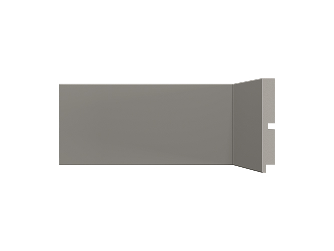 Rodapé 454 cinza titanium de poliestireno com 10 cm de altura Santa Luzia - Preço da barra com 2,40 ml