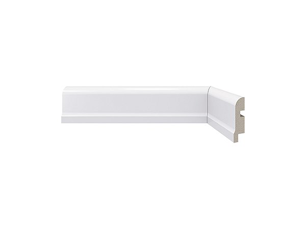 Rodapé 478 branco de poliestireno com 5 cm de altura Santa Luzia - Preço da barra com 2,40m