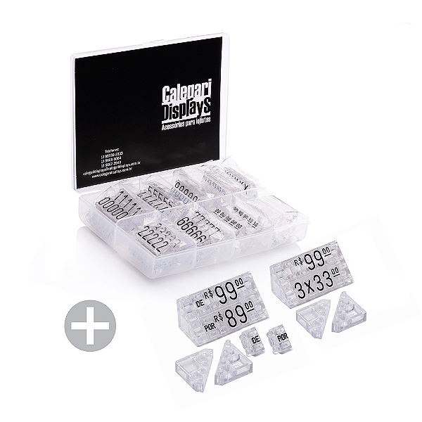 Kit Combo 190 peças - Cristal com Preto (p/ Mesa)