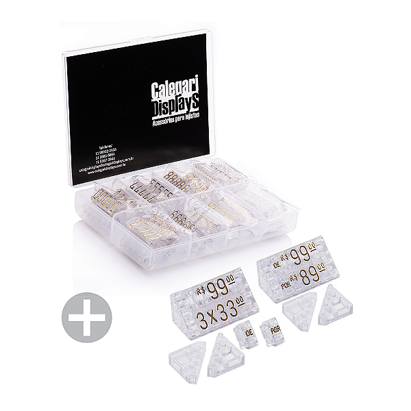 Kit Combo 190 peças - Cristal com Dourado (p/ Mesa)