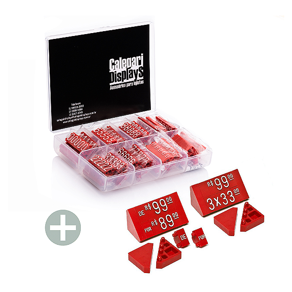 Kit Combo 190 peças - Vermelho com Branco (p/ Mesa)