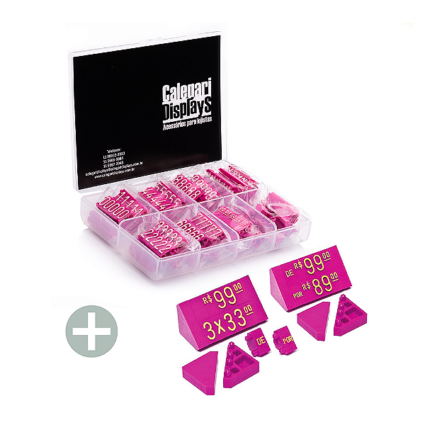 Kit Combo 190 peças - Rosa com Dourado (p/ Mesa)