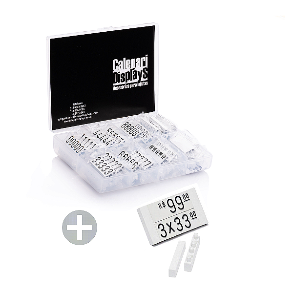 Kit Combo 190 peças - Branco com Preto (p/ Vestuário)