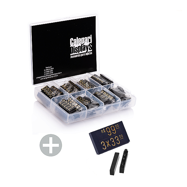 Kit Combo 190 peças - Preto com Dourado (p/ Vestuário)