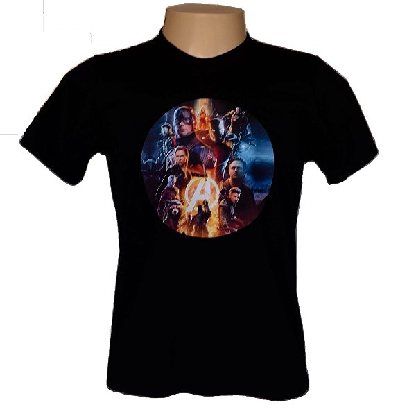 Camiseta masculina em algodão Vingadores Ultimate