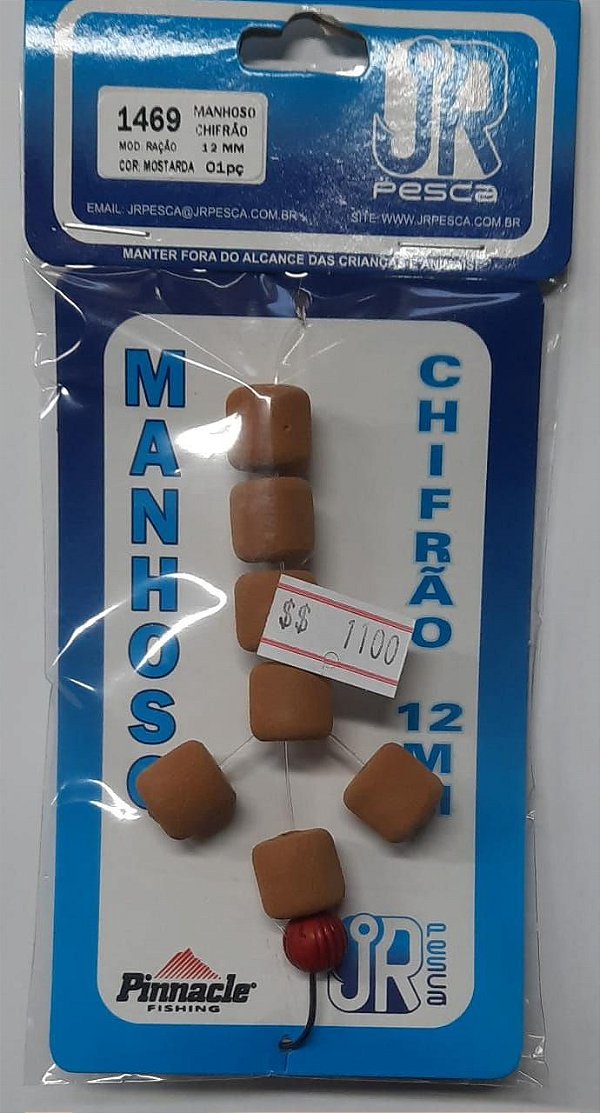 Manhosinho Chifrão Jr Pesca 12mm - Mostarda