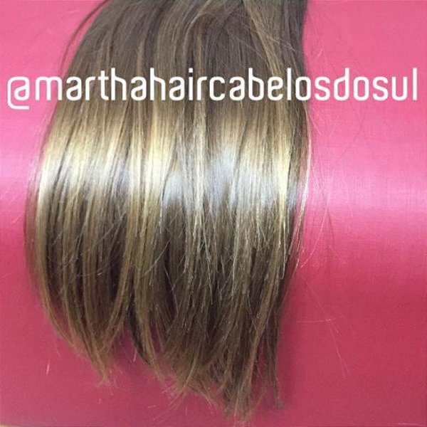 Cabelo loiro Martha Hair Nº 8, mesclado, com coloração (kit com 25g)