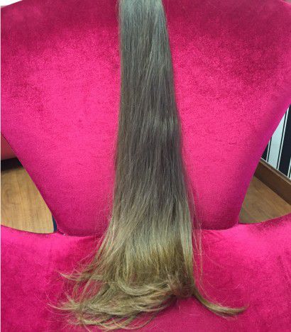 Cabelo loiro médio Martha Hair nº 7, ombre hair, natural, liso, com coloração (kit com 25g)