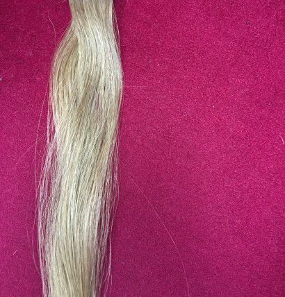 Cabelo loiro muito claro Martha Hair nº 9, mesclado, natural, liso, com coloração (kit com 25g)