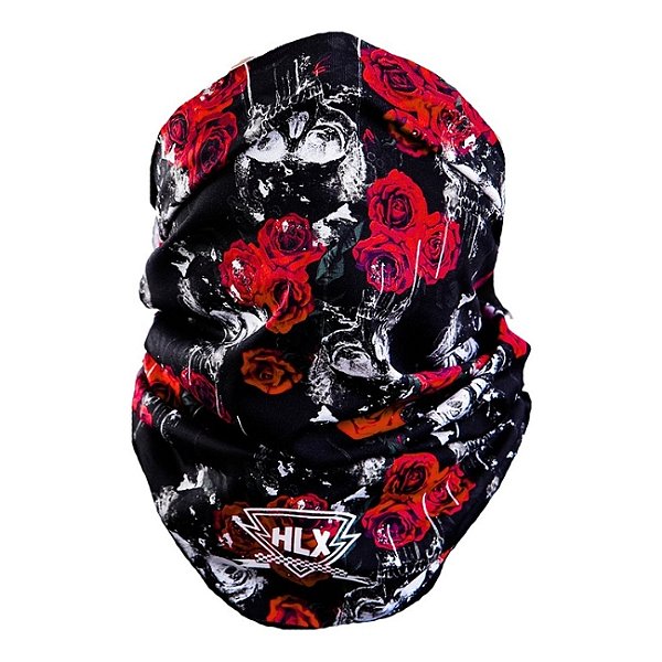 Tubo Flex - Caveiras e Rosas Vermelhas