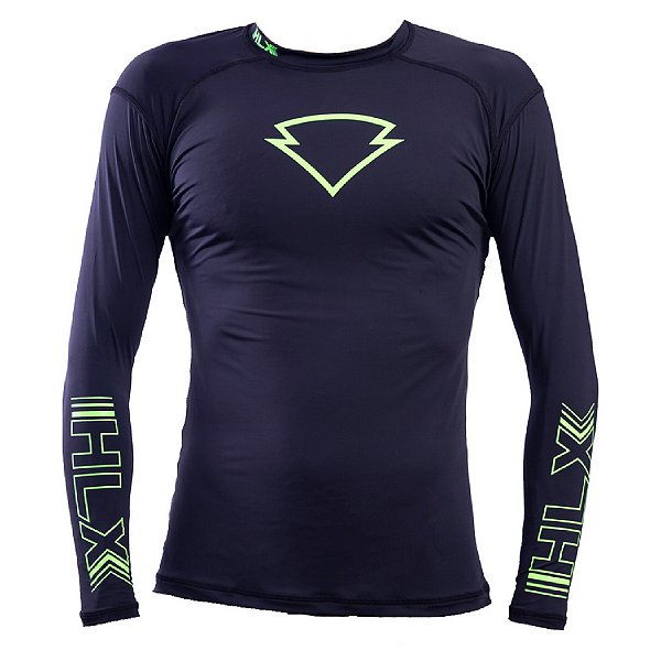 Blusa Segunda Pele - Preta e Verde Flúor
