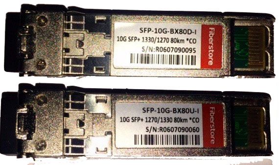 Transceptor óptico GBIC SFP+ 10GB Bidirecional até 80km Monomodo Wdm 1FO p/ switch Cisco (PAR)