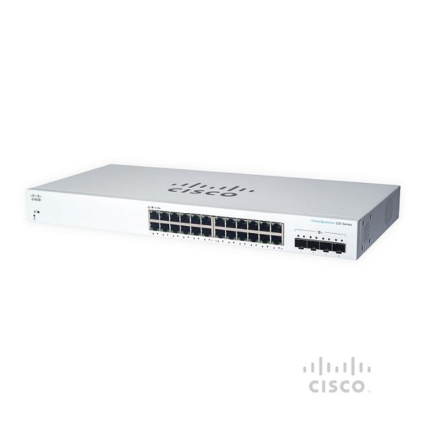 Switch  Cisco Business CBS220-24T-4X-NA  24 portas giga + 4P 10G SFP+ Layer 2 Gerenciável