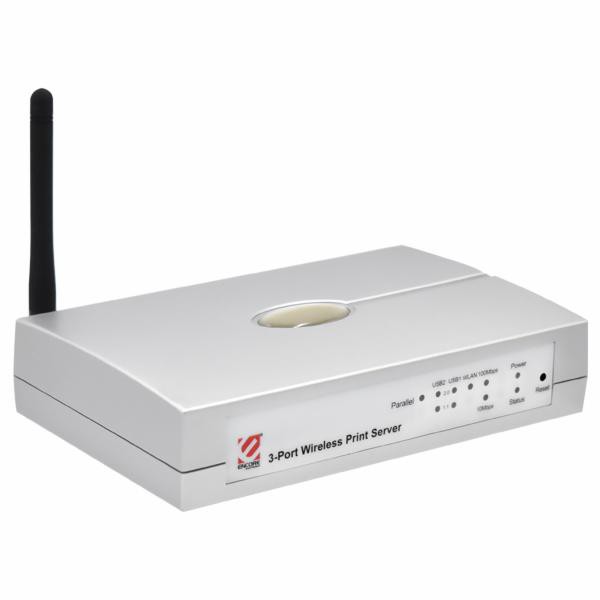 Servidor de impressão (print server) Ethernet USB e Paralelo c/ Wireless Encore ENPSWI-2012 (subst PS110U PS110P)