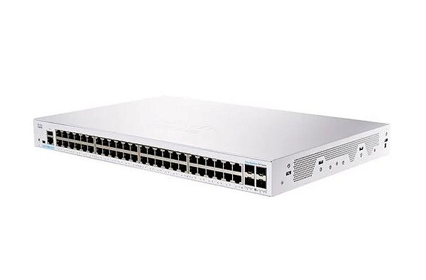 Switch Cisco CBS250 48 Portas Gigabit POE 370W 10/100/1000 4X1G SFP Layer 3 CBS250-48P-4G Gerenciável