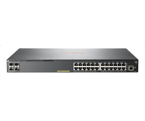 Switch HPE Aruba 2930F 24G PoE+ 4 SFP 24 portas Gigabit com POE+ 370W JL261A