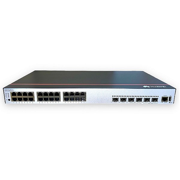 Switch 24 portas POE 4 SFP+ 10G Huawei S5735-L24P4XE-A-V2-AC POE+ 4x  SFP+ 10GE 2 x  Stack 12GE