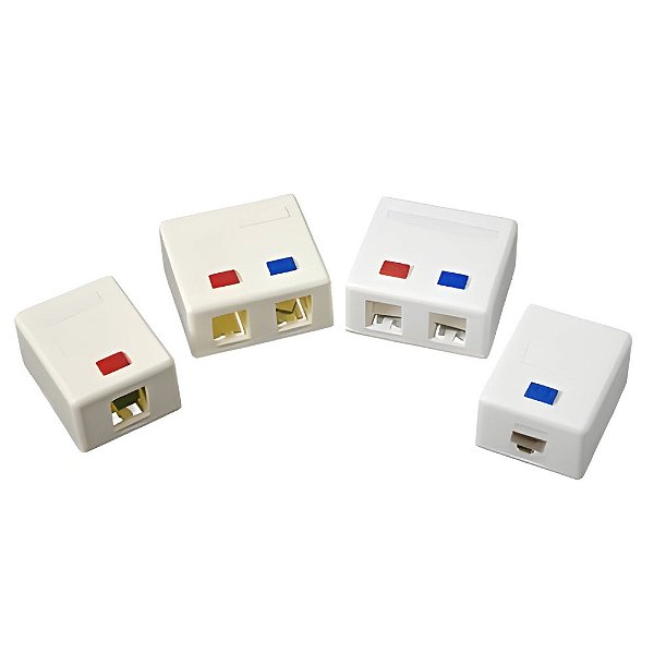 Caixa superficie 1 saida branco sollan RJ45 - 757
