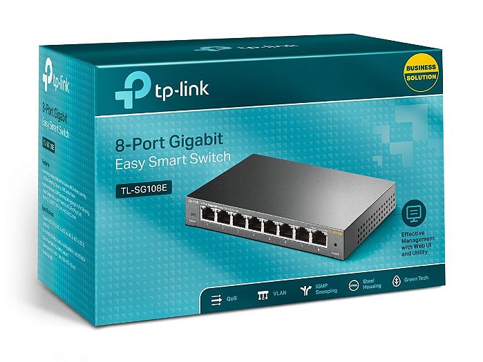 Switch Gerenciável 8 Portas Gigabit TP-Link TL-SG108E  Easysmart 10/100/1000