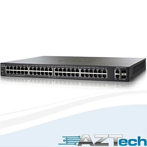 Switch Cisco Slm248pt Sf200-48p 48 Portas Poe + 2 Portas Sfp