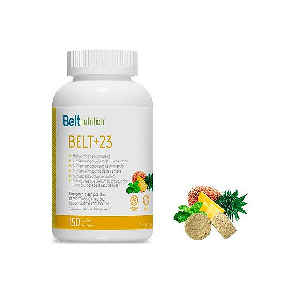 Belt +23 150 pastilhas - Sabor Abacaxi com Hortelã - Belt nutrition