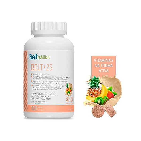 Belt +23 150 pastilhas - Sabor Smoothie de Frutas - Belt nutrition