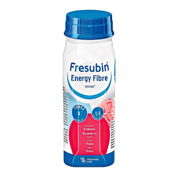 Fresubin Energy  Fibre Drink - Morango - 200ml - 1.5 - Fresenius