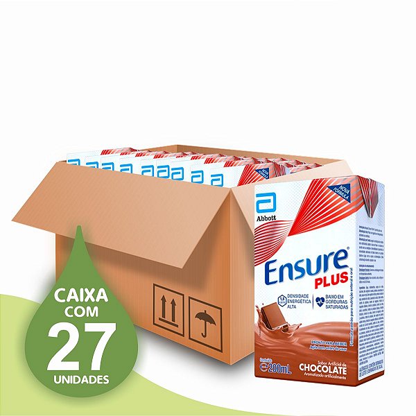 Ensure Plus 200ml - Sabor Chocolate - Abbott - Caixa com 27 unidades