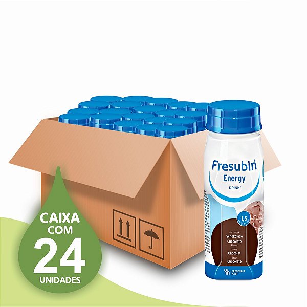 Fresubin Energy Drink - Chocolate - 200ml - 1.5 - Fresenius - Caixa com 24unidades