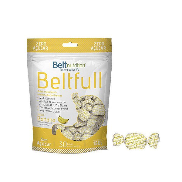 Beltfull - Sabor Banana - 30 Balas Mastigáveis - Belt nutrition