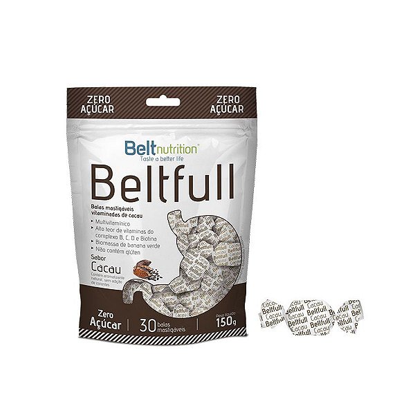 Beltfull - Sabor Cacau - 30 Balas Mastigáveis - Belt nutrition