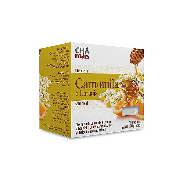 Chá Camomila e Laranja - 10 Saches - Clinic Mais