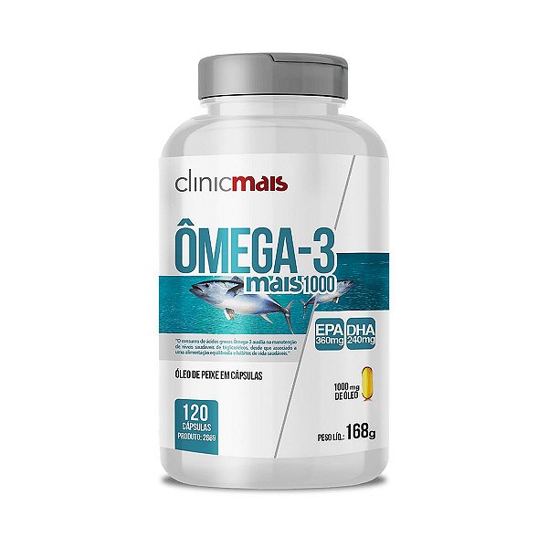 Omega 3 Mais 1000 - 120 Cápsulas - Clinic Mais