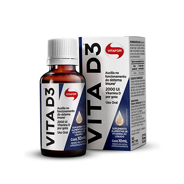 Vita D3 2000 UI - Vitamina D em gota - 10ml - Vitafor
