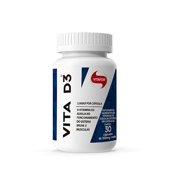 Vita D3 2000 UI - 30 Cápsulas - Vitafor