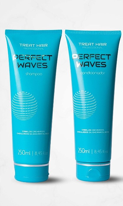 KIT CACHOS PERFECT WAVES 250ML shampoo e condicionador