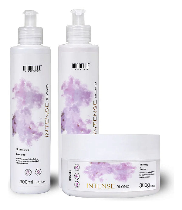 Kit Matizador Intense Blond Anabelle - Cabelos Loiros 3 itens