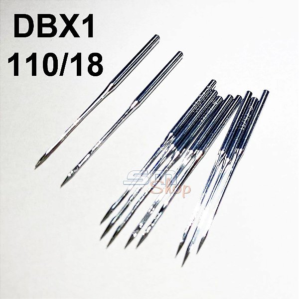 10 Agulhas DBX1 110/18 para Máquinas de Costura e Bordado Industrial