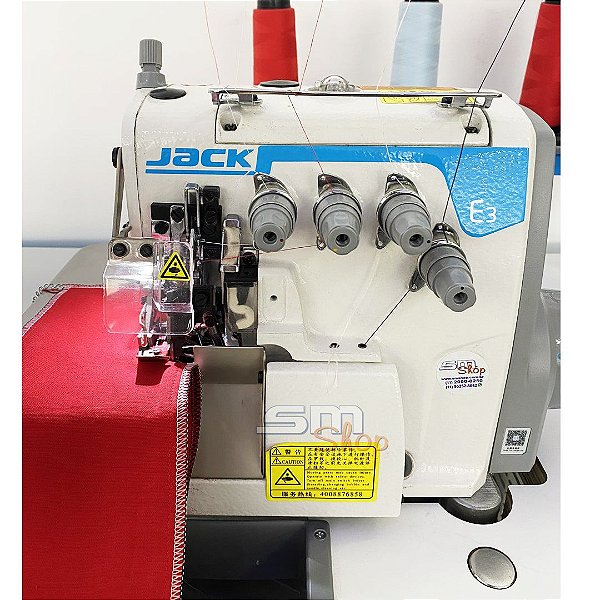 Máquina de Costura Interlock Industrial Jack E3-5M235 Direct Drive 5 Fios