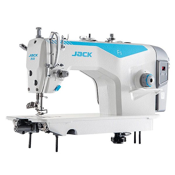 Máquina de Costura Reta Industrial Jack F5 Direct Drive com Kit Calcadores + Bobinas + Agulhas