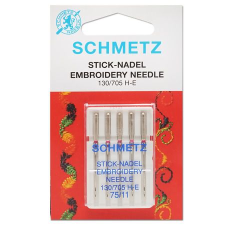 Agulha Schmetz Embroidery 75/11 para Máquinas de Costura Doméstica