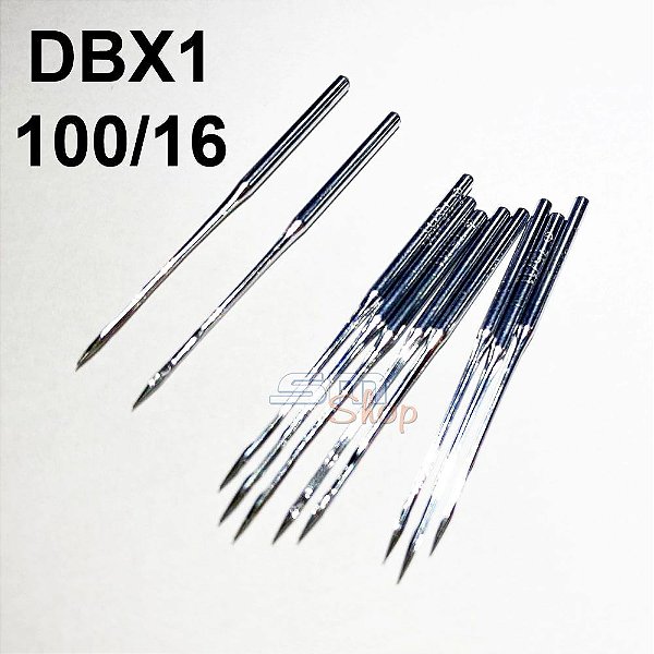 10 Agulhas DBX1 100/16 para Máquinas de Costura e Bordado Industrial