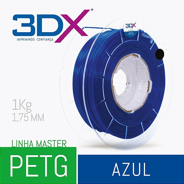 Filamento PETG 1Kg 1,75 Azul