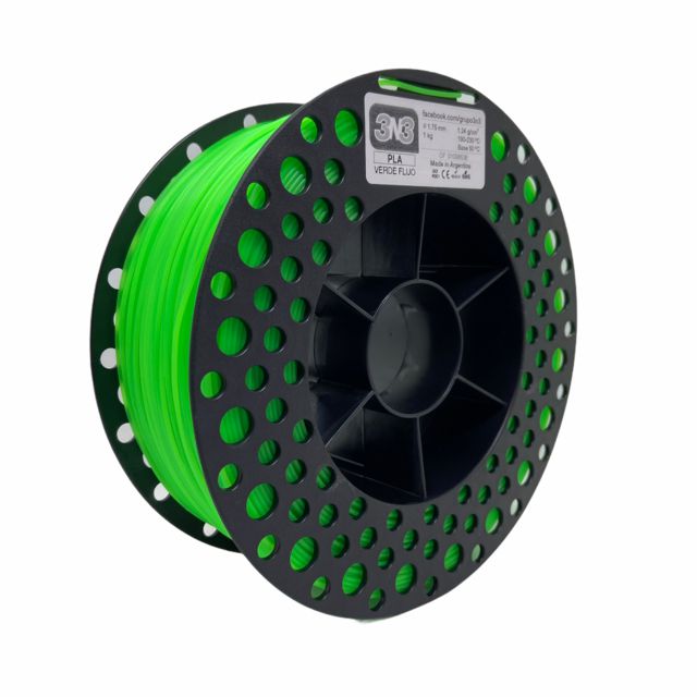 Filamento Pla 3N3 1,75 Mm 1kg Verde Fluo