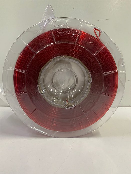 Filamento PETG SE 1Kg 1,75 Vermelho Translúcido (200)