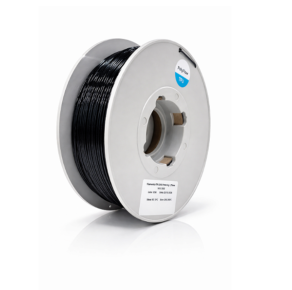 Filamento TPU PF D60 Flexível 1kg 1,75 Preto