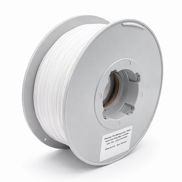 Filamento TPU PF D60 Flexível 500g 1,75 Branco