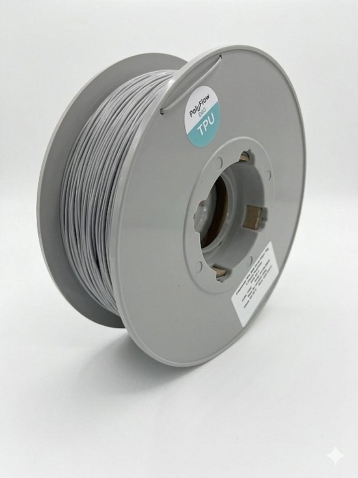 Filamento TPU PF D60 Flexível 1kg 1,75 Cinza Claro