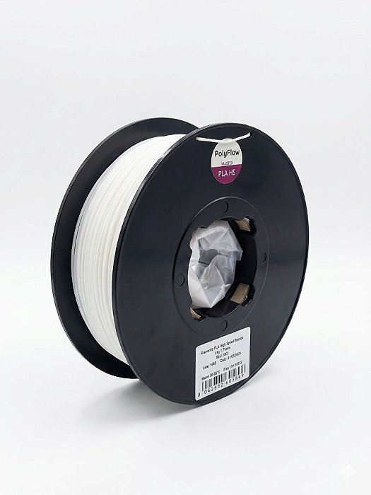 Filamento PolyFlow PLA HS 1kg 1,75 Branco Dental